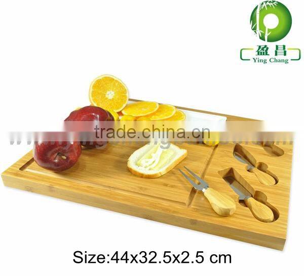 mini bamboo decorative cheese board with knife
