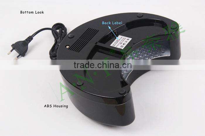 Professional Salon Equipment Black Half Moon Gel Nail Curing Dryer Two Hands UV Lamp
