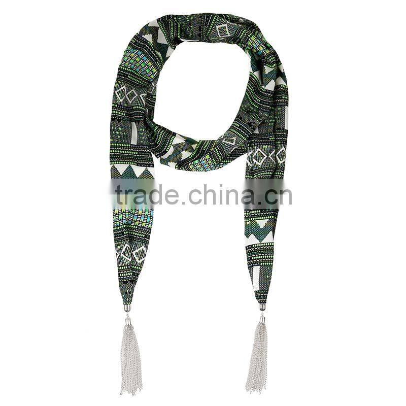 Top sale funny tetris printing scarf, Crumpled scarf