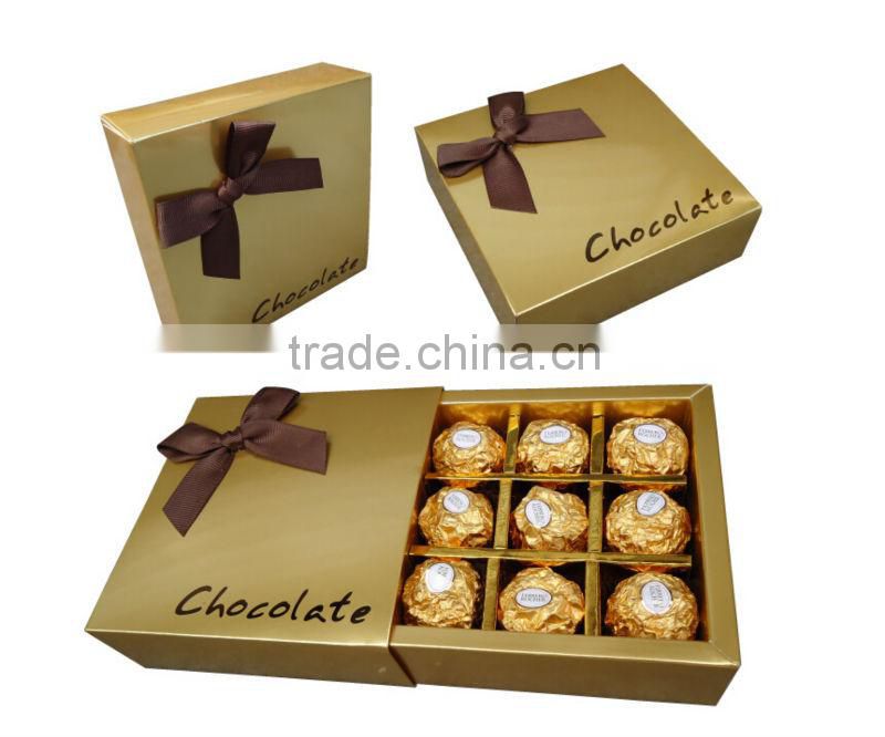 factory custom make all kinds of chocolate gift packaging box (HC-1405)