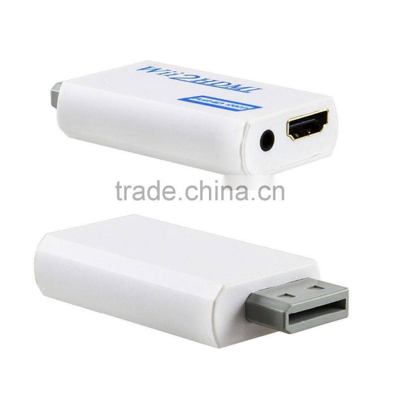 Wii to HDMI 480p Converter Adapter Wii2 HDMI 3.5mm Audio Box