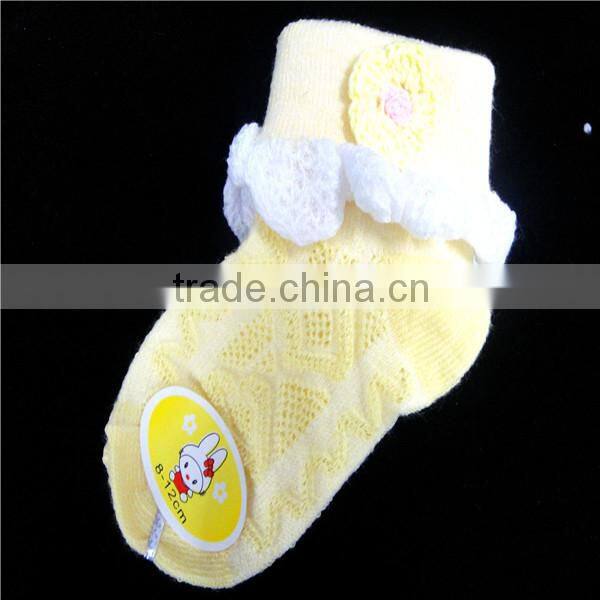 Hot selling fancy cotton baby girl socks spain