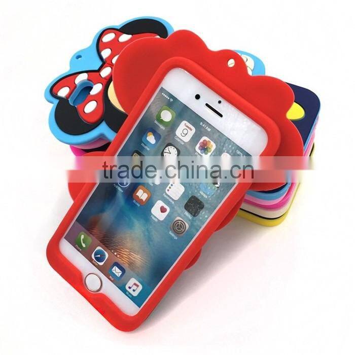 Minnie mouse shape silicone phone case for huawei,3D cover silicone phone case for huawei,cheap silicone phone case for huawei