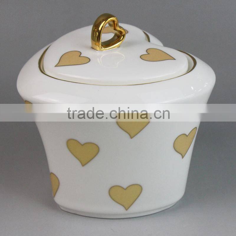 Ceramic Sugar Pot , Honey Jar , Jam Jar