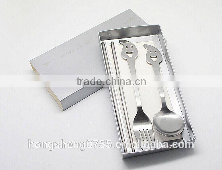 Stainless Steel Cutlery with package for student/Cutlery for promotional gift