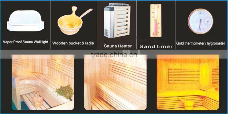 Luxury Hot Sale Red Cedar Wood Sauna Room