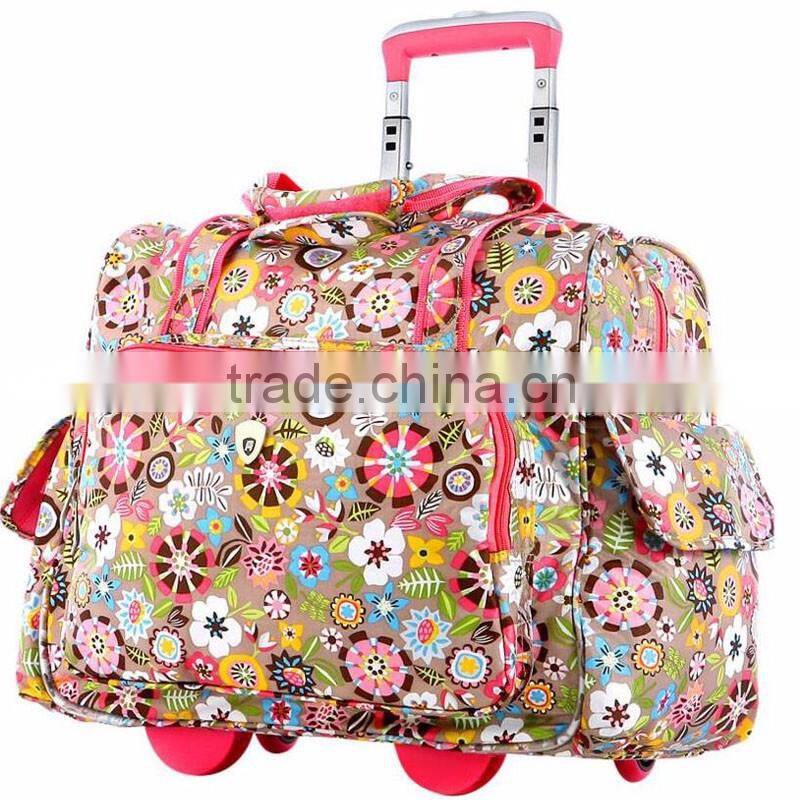 2016 New Two Wheels Hand Supermarket Trolley With Colorful Printing