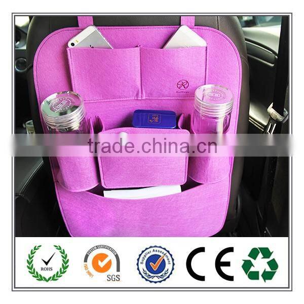 New products 2016 High Quality Felt Car back seat organizer with Various colors