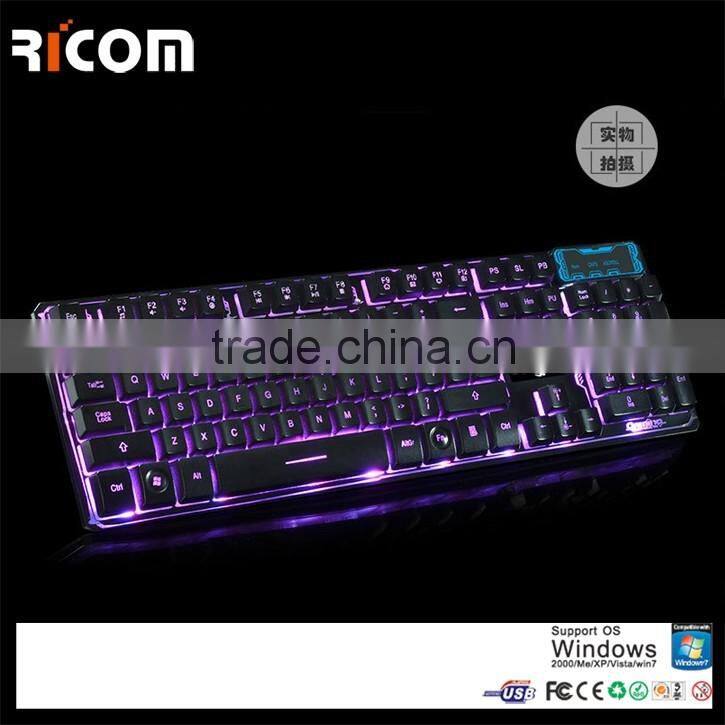 New Mechanical Keyboard Factory Wholesale 104 Keys Wired LED Backlit Computer Gaming Keyboard--LK613--Shenzhen Ricom