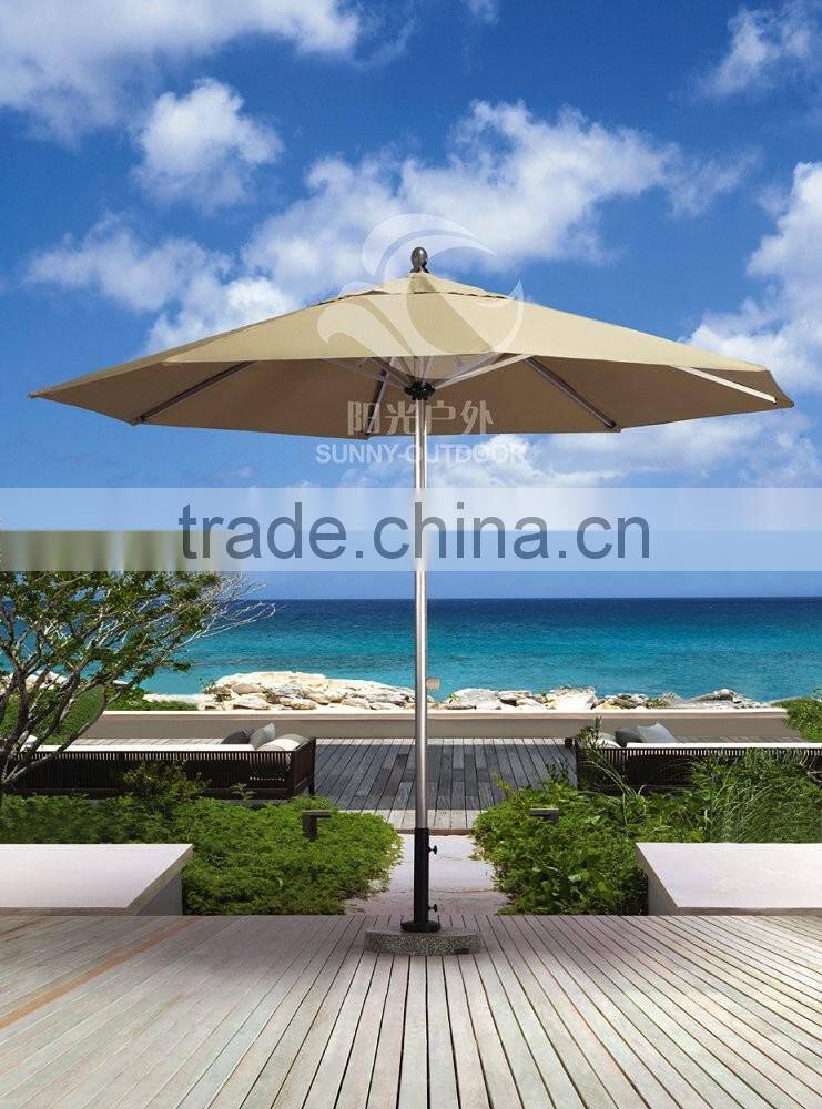Outdoor Patio Umbrella Middle Aluminium Umbrella with Marble Base