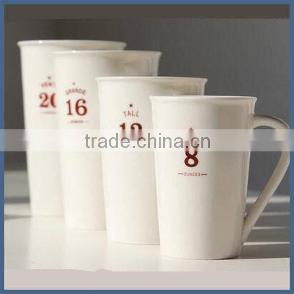 Personalized custom logo 16oz glossy ceramic travel mug