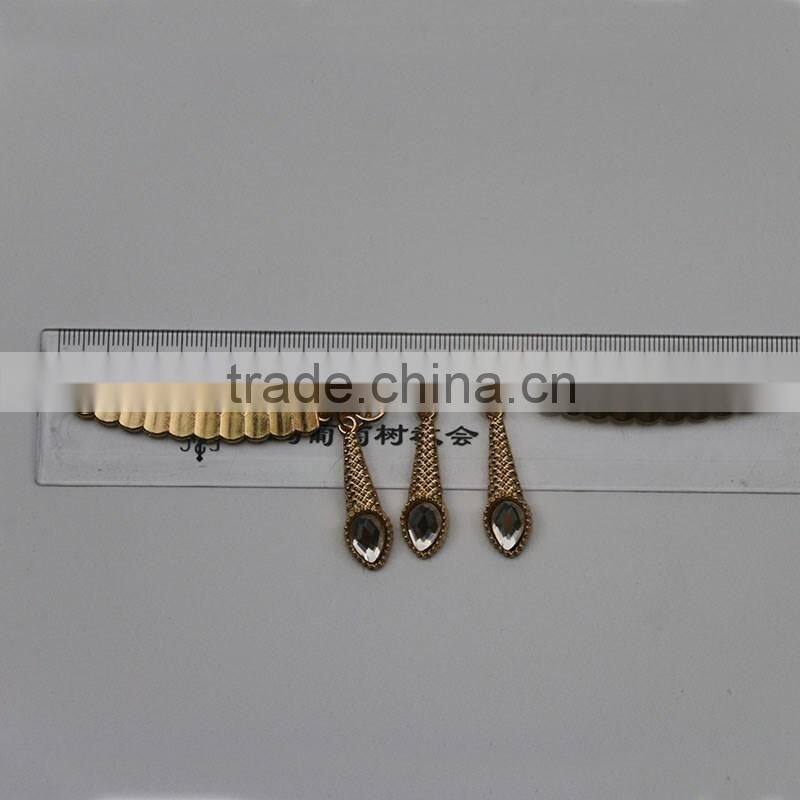 xuran metal buckle garment accessories strass chain link chain