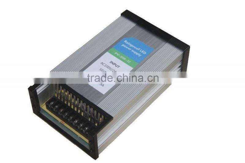 Factory direct sales 180-240vac 12vdc 350w rainproof led switching power supply with CE RoHS