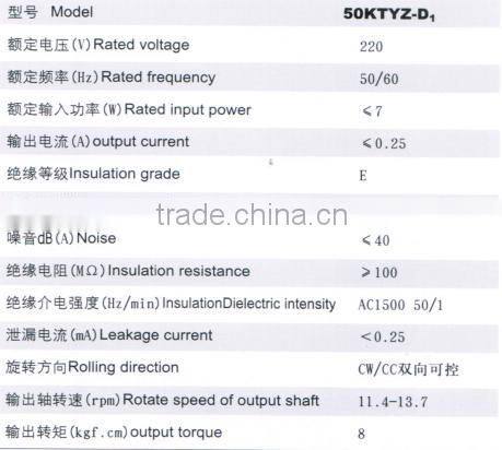best sale 50KTYZ-D1 220v ac small synchronous motor for air conditioner