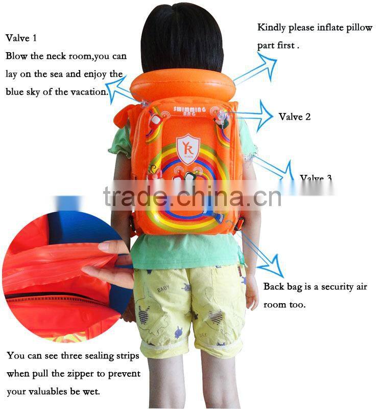 life jacket vest with water proof bag