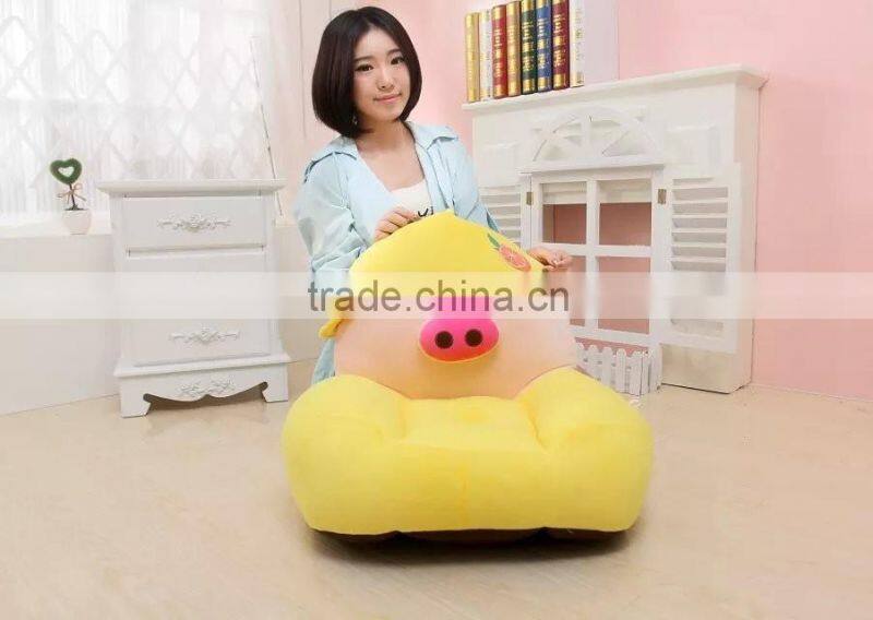 lovely cartoon animal model mcdull piggy kids' lazy small plush soffa