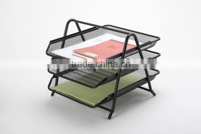 best seller high quality office desk organizer 3 tier metal mesh file tray
