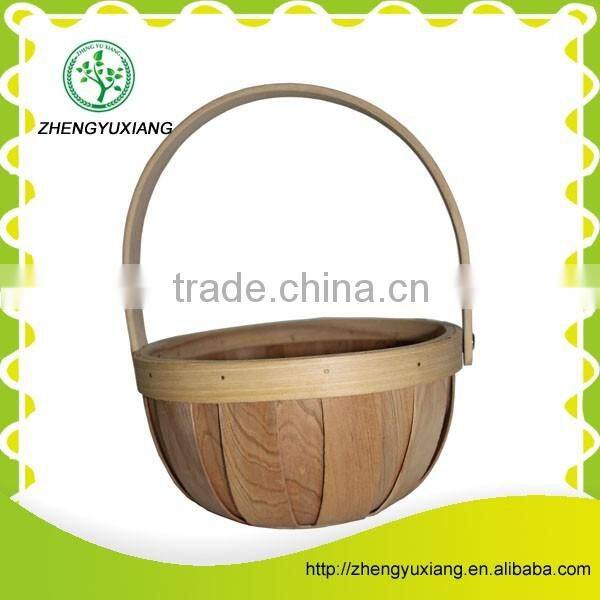 Wooden basket for carrying things