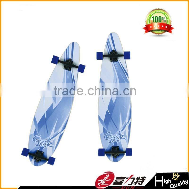 High quantity longboard wholesale Canadian maple heat transfer printing longboard skate