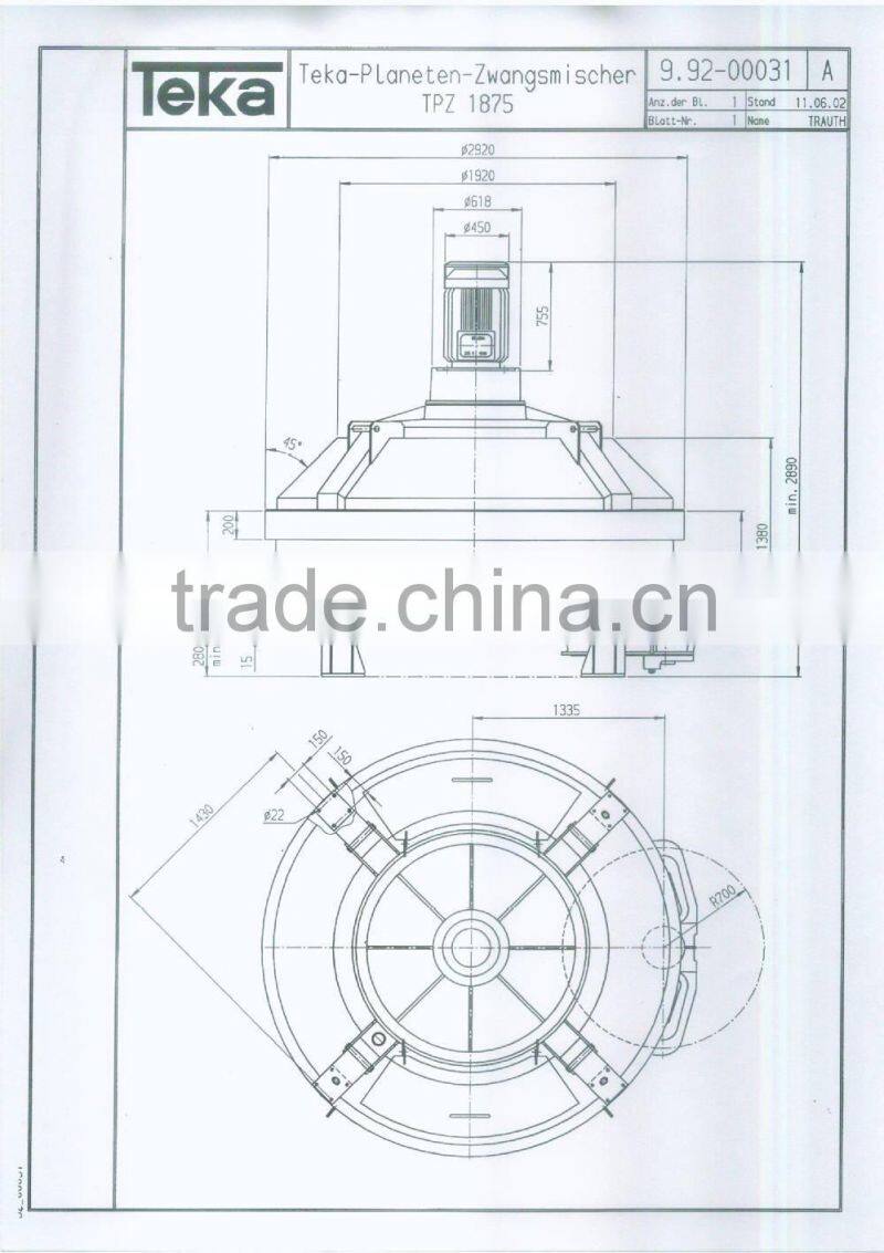Teka Dry Mortar Mixer TPZ1875