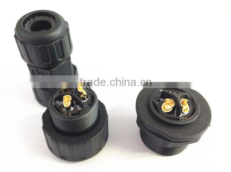 TUV UL Approved LLT 3 pole female panel mounted waterproof cable connector