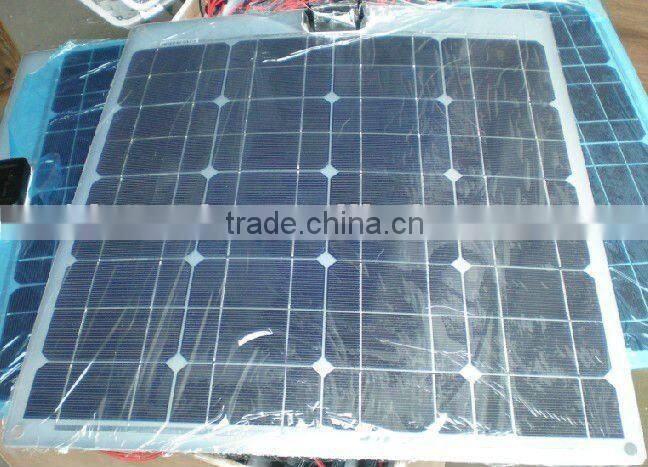 60W RV roof semi flexible mono solar panel