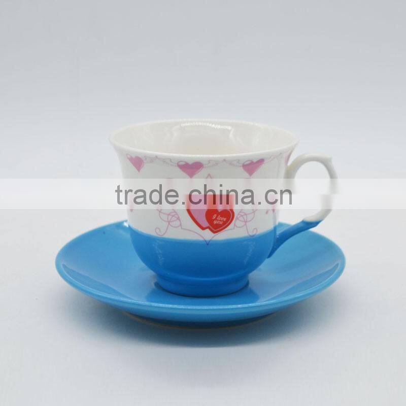 Ceramic mug and saucer tea cup coffee cup for homeuse