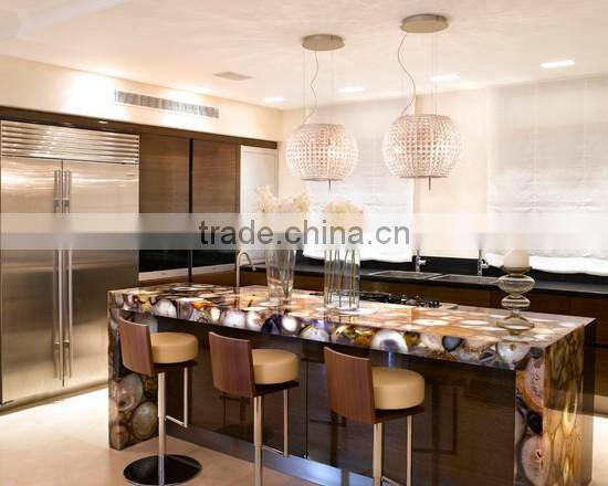 China Manufacturer Natural Stone Yemeni Brown Agate Stone Slab