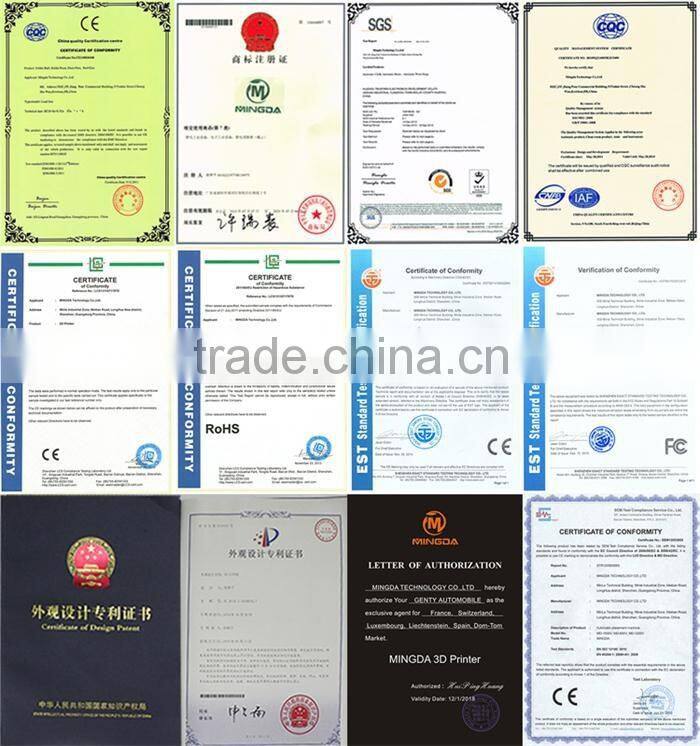 FDM rapid prototyping machine , MINGDA Glitar 4C 3d printer in high quality , smooth 3d model maker