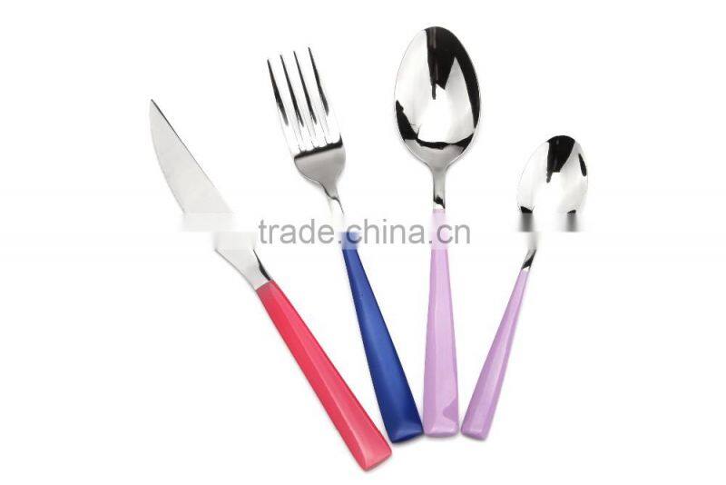 best selling stainless steel flatware, colored handle flatware, stainless cutlery modern colorful