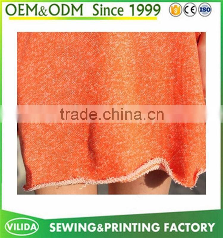 Latest Fashion Casual Loose Long Sleeve 100% Cotton Blank T-shirt Dress