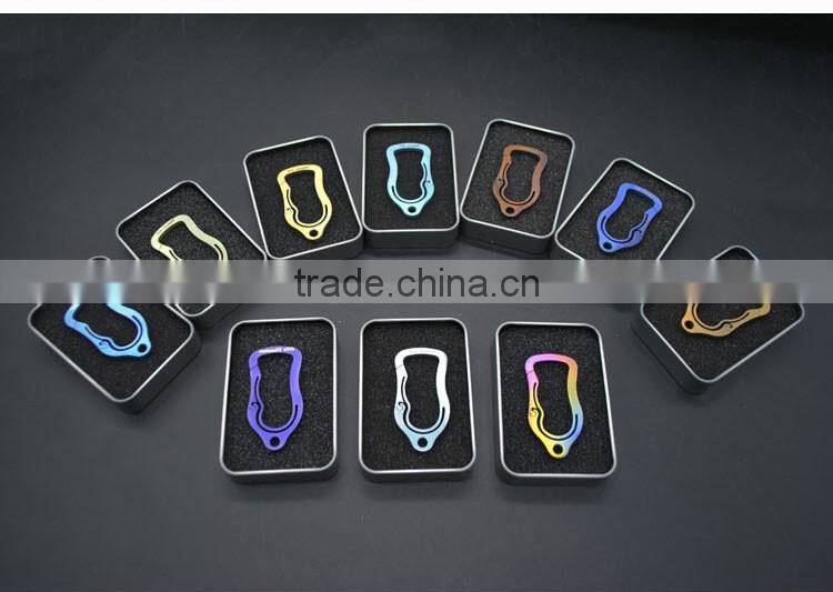 climbing carabiner hook keychain titanium