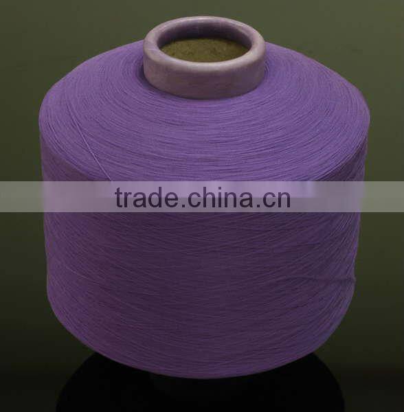 dope dying polyester spandex covered yarn for knitting