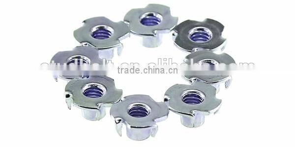 Hot Sale High Quality Carbon Steel 3/8 Furniture T Type Four Claw Nut