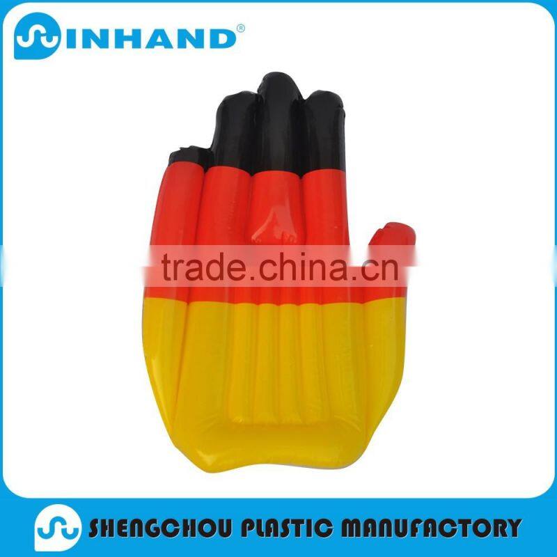 2016Manufacturers selling EN71-1-2-3 Eco-friendly PVC Inflatable yellow hand/giant inflatable hand/inflatable middle finger hand