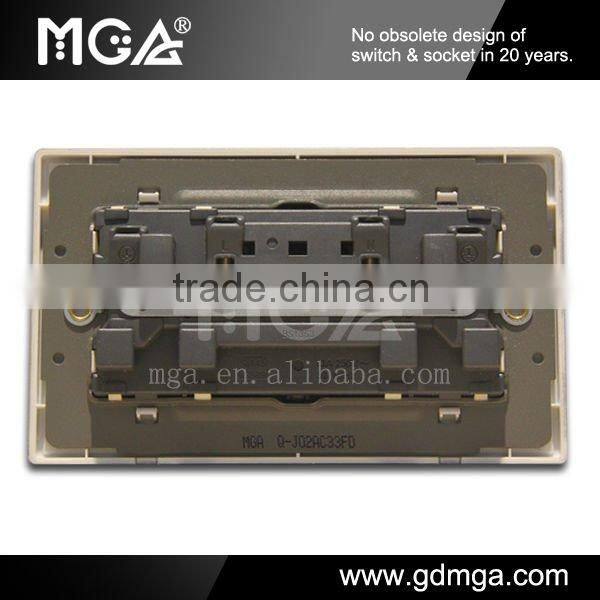 MGA Q7 Series 13A BS double socket and switch