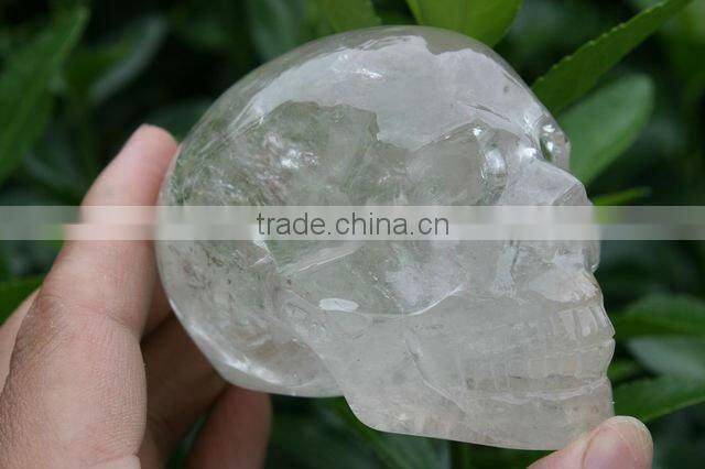 NATURAL ROCK Clear Quartz Crystal Skull