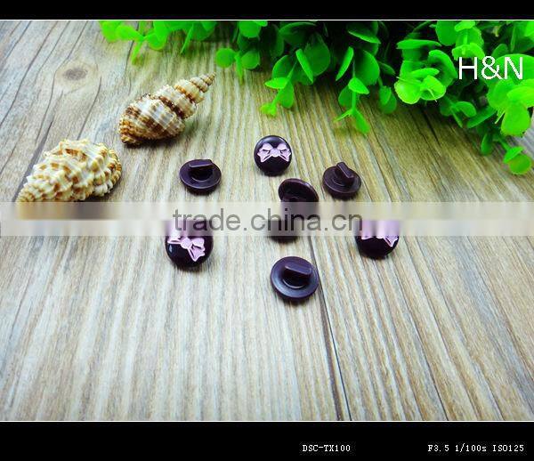 22L laser engraved butterfly pattern button with shank