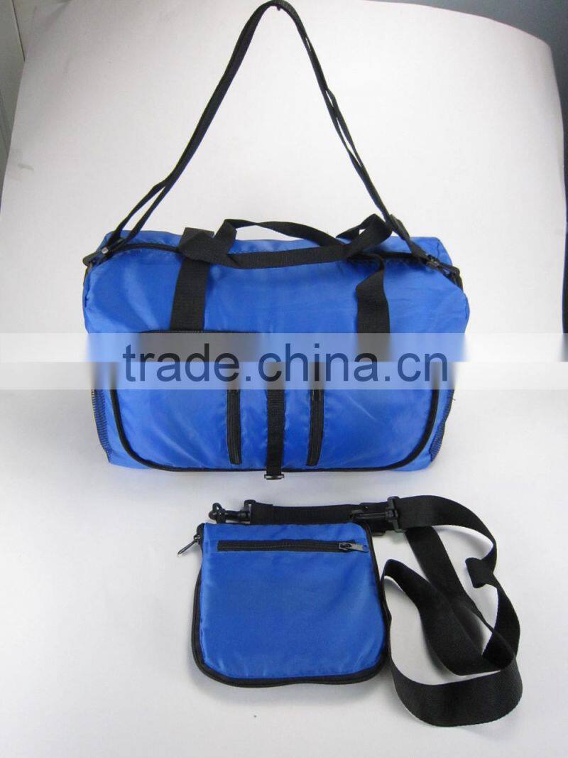 2016 Custom portable cheap trendy folding sport bag travel bag gym duffle bags