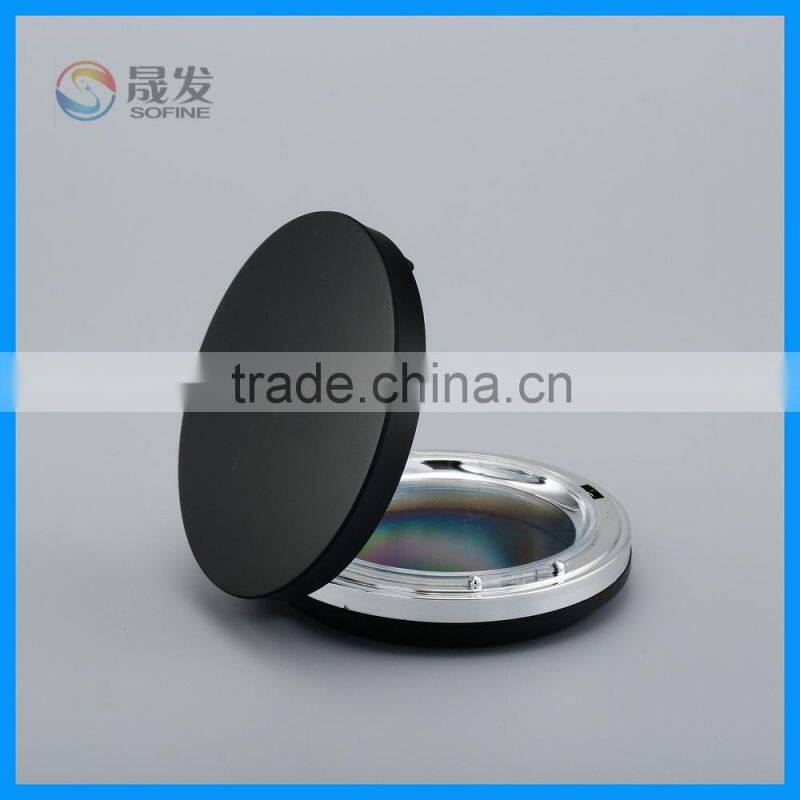 Cosmetic round empty compact powder case
