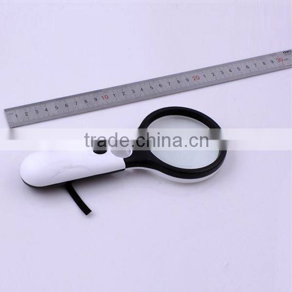 2X95mm 45X22mm 3 LED lights high definition low vision illuminating magnifier