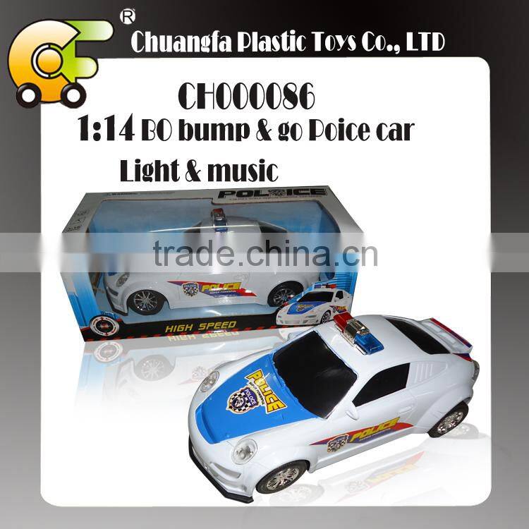 1:14 BO bump & go racing car with light & music 3 colors-red silver black
