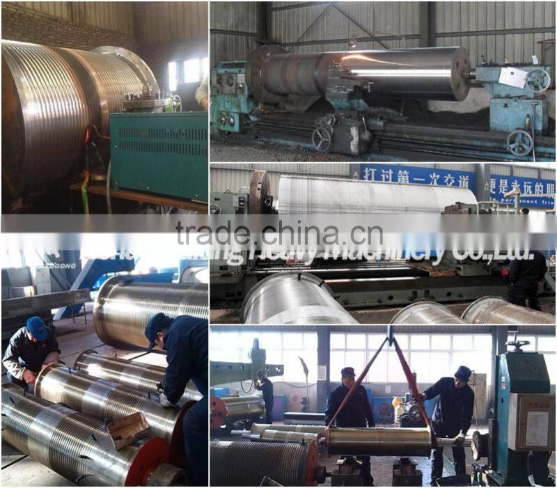 @@Materrial Handling Machined Steel Crane Drum, Gantry Crane Electric Motor Cable Reel Drum
