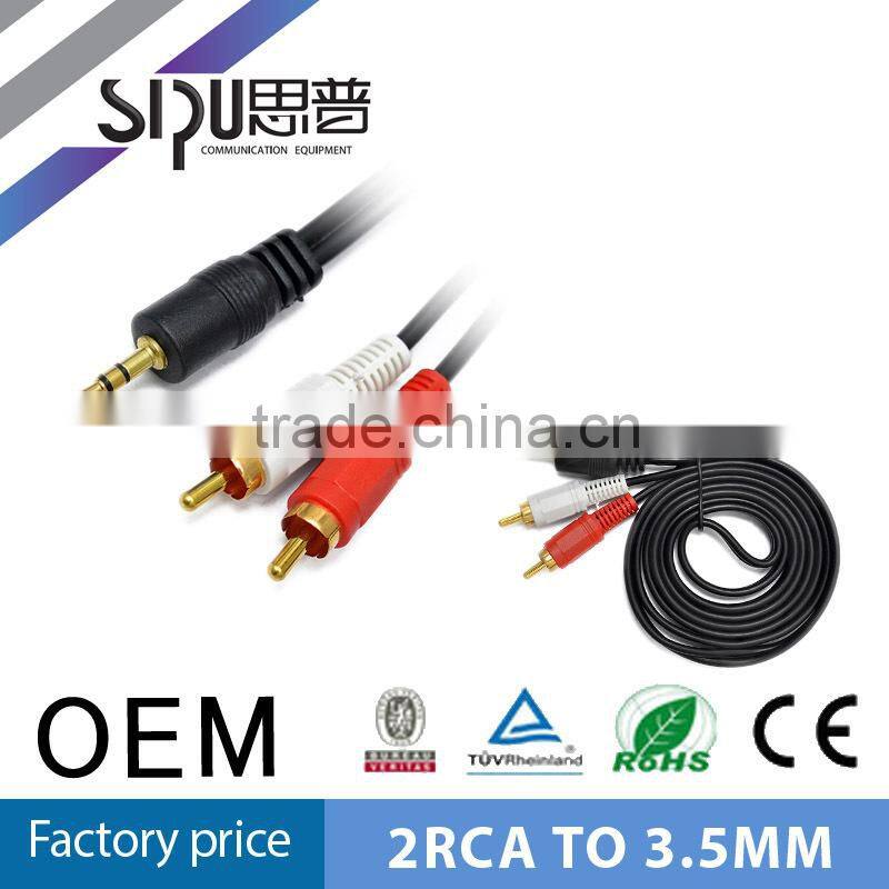 SIPU high grade 2 male to 1 female audio cable wholesale china factory
