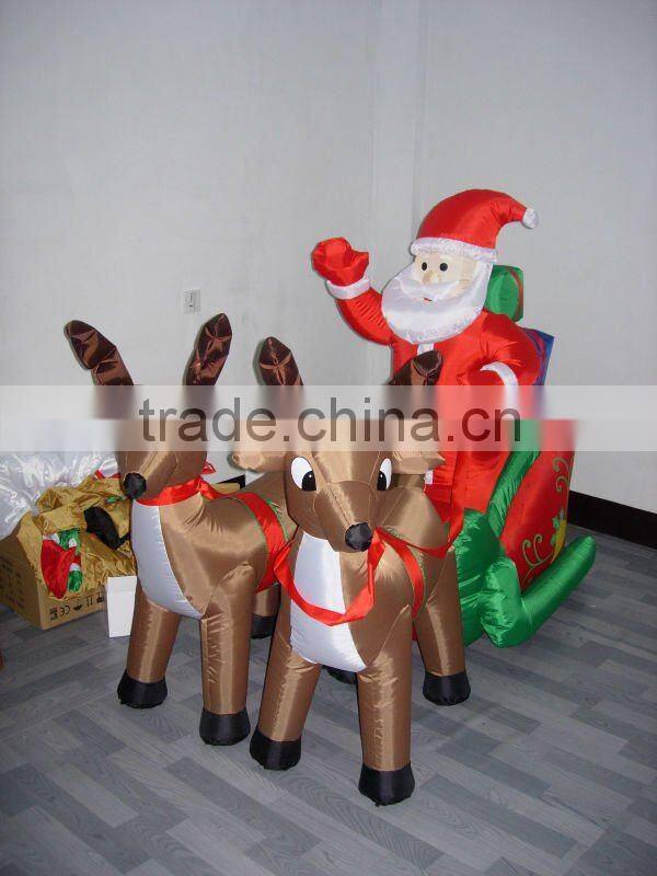 Deer Inflatable Christmas with red hand