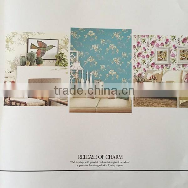 non woven flower design wallpaper for living room