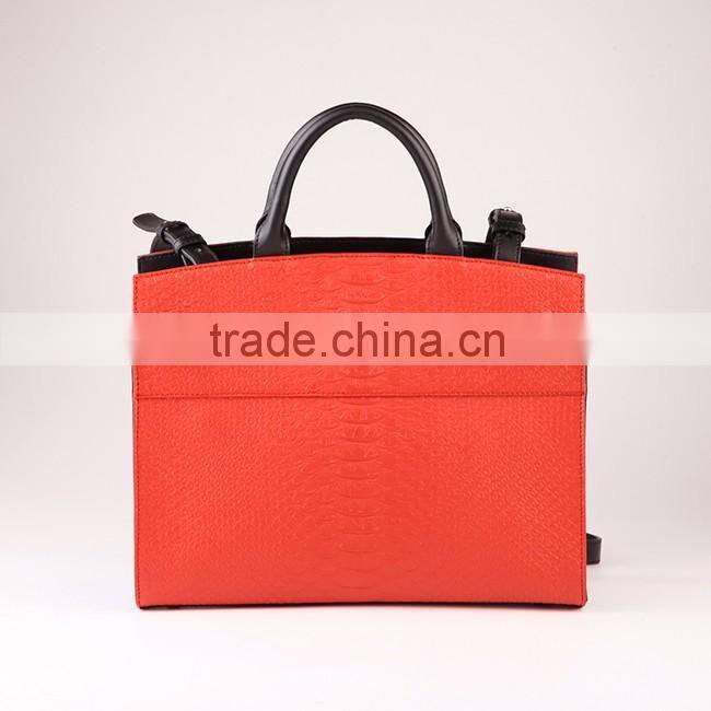 5157-Women gender PAPARAZZI design elegant lady snake skin split leather bags