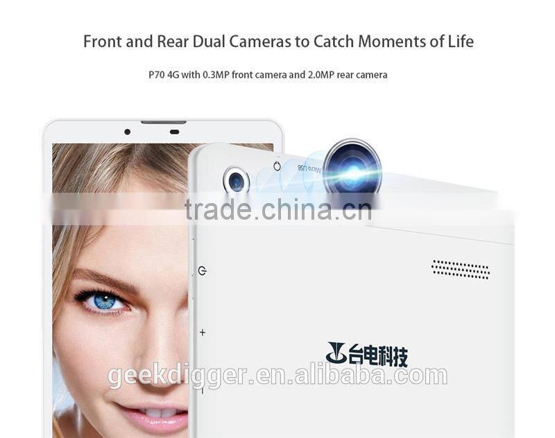 Teclast P70 4G Phablet-WHITE/7.0 inch Android 5.1 MTK8735 Quad Core 1.0GHz WSGA Screen Dual Cameras GPS WiFi Bluetooth4.0