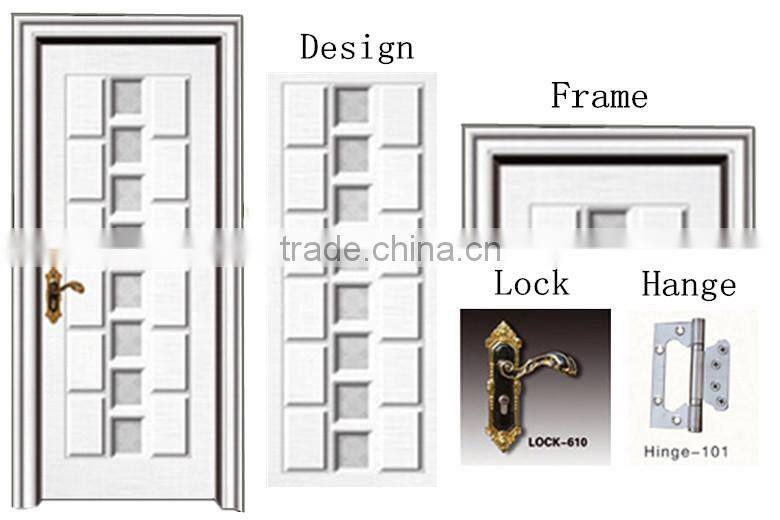 made in china armor toliet pvc mdf door
