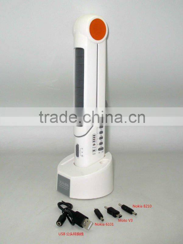 Solar crank desk lamp